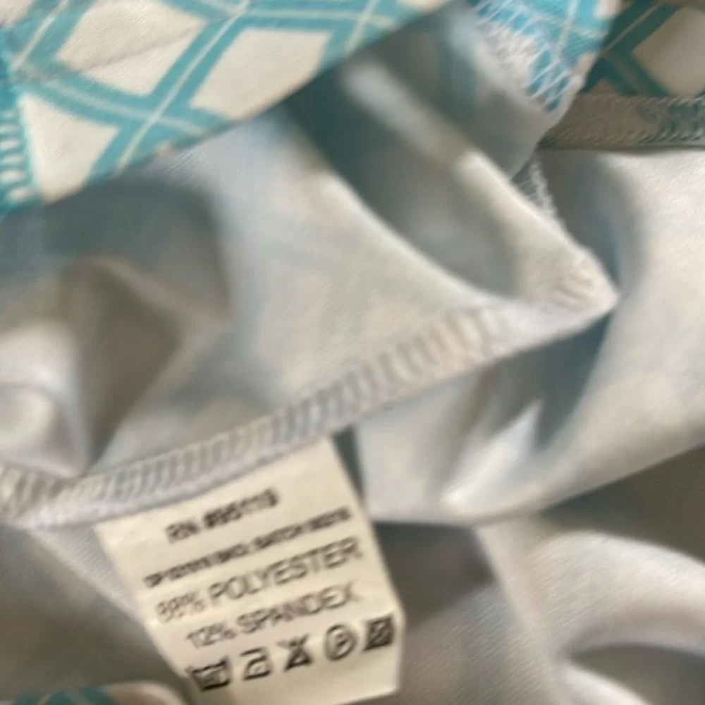 Little Miss Tennis Aqua and White Long Sleeve jacket size Large - Picture 6 of 6